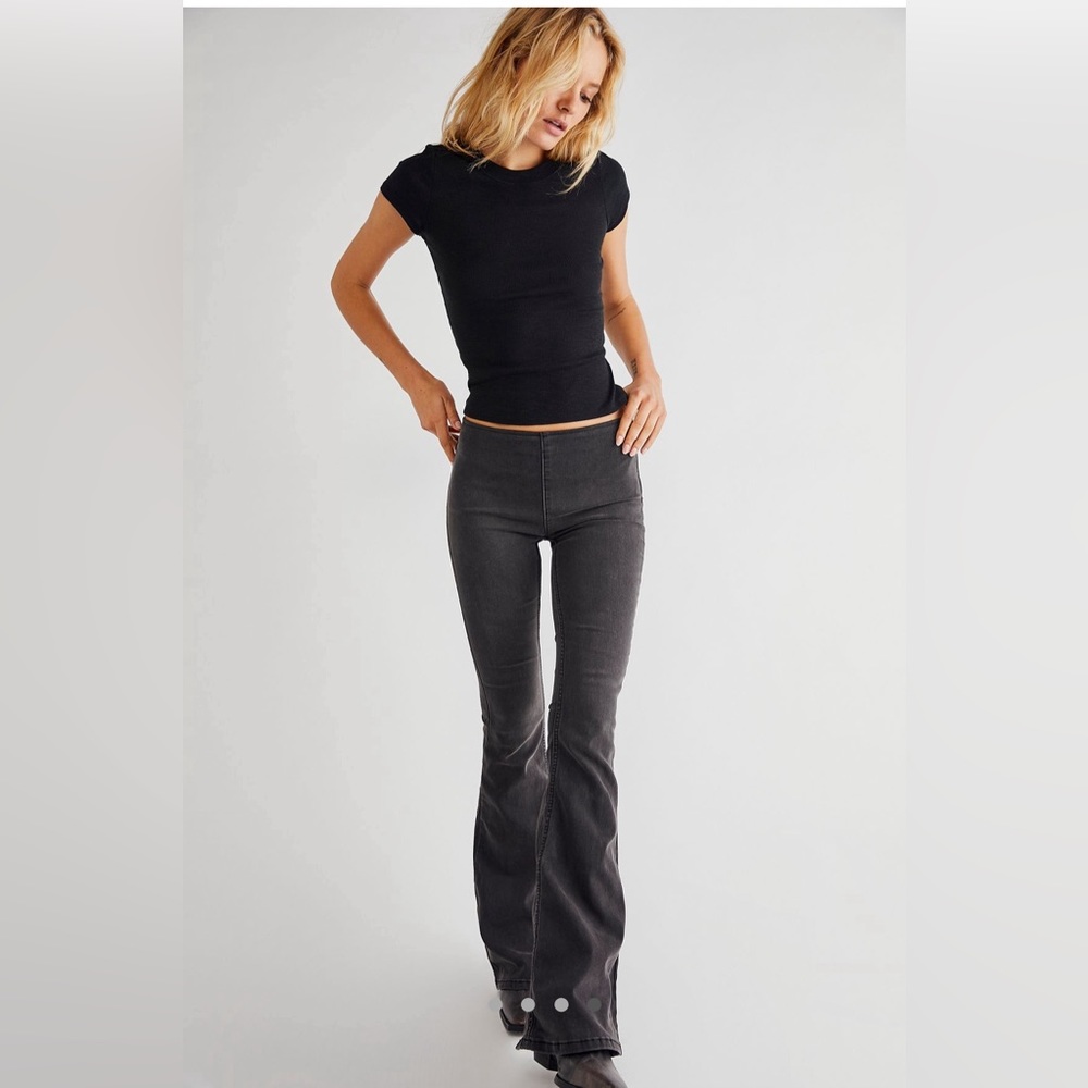 Free People Penny Pull On Flares- Black